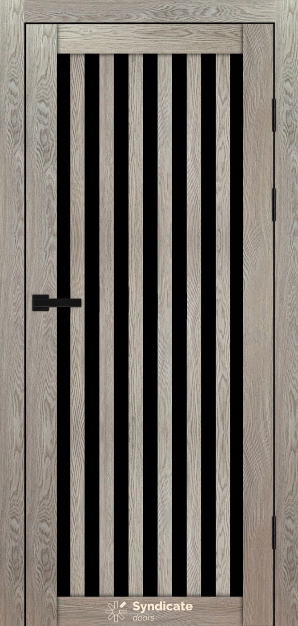 Міжкімнатні двері Syndicate Doors (40 мм)  PVC SD-125 Дуб натуральний Чорне