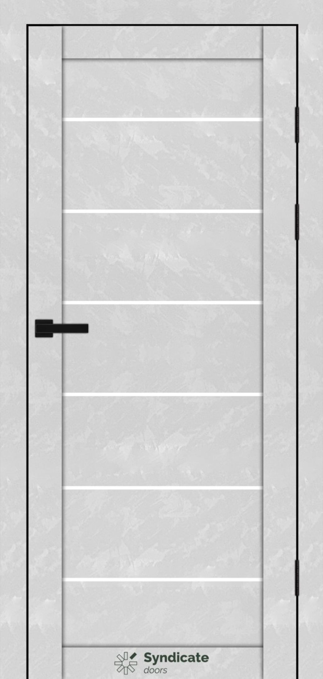 Міжкімнатні двері Syndicate Doors (40 мм)  PVC SD-108 Бетон білий Сатин