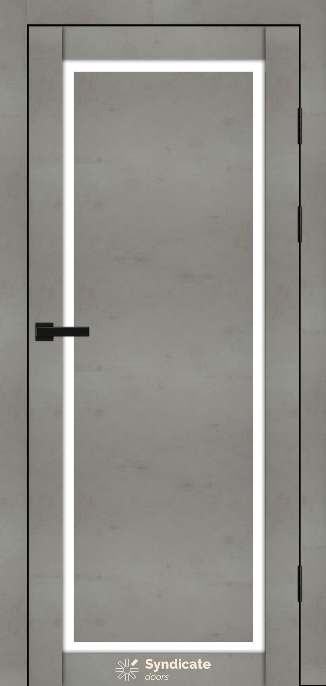 Міжкімнатні двері Syndicate Doors (40 мм)  PVC SD-113 Бетон світлий Сатин