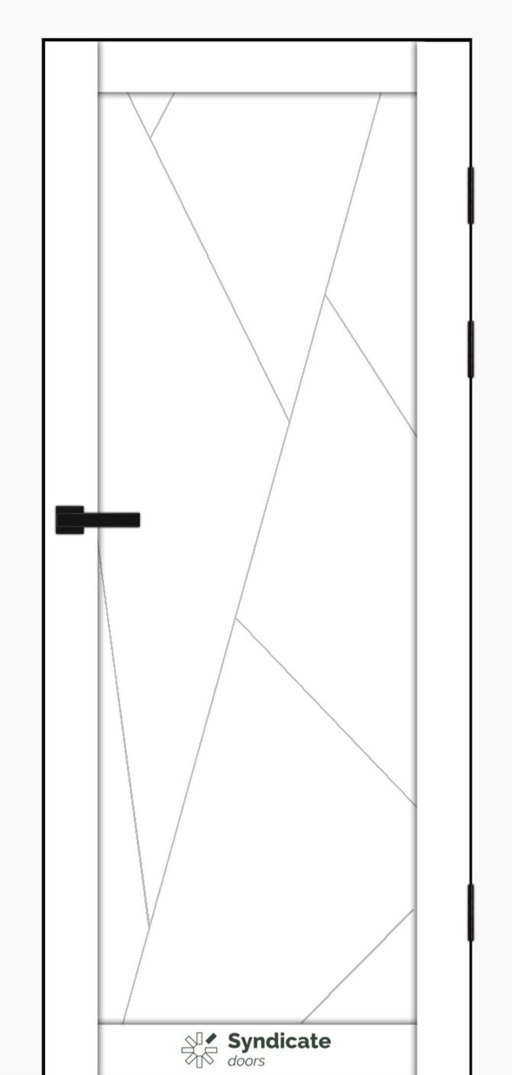 Міжкімнатні двері Syndicate Doors (40 мм)  PVC SD-171 Білий оксамит Глухе