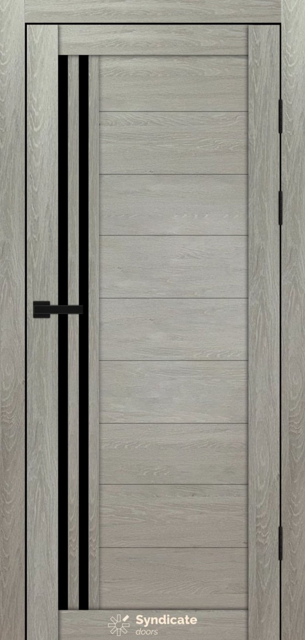 Міжкімнатні двері Syndicate Doors (40 мм)  PVC SD-135 Дуб ровера Чорне