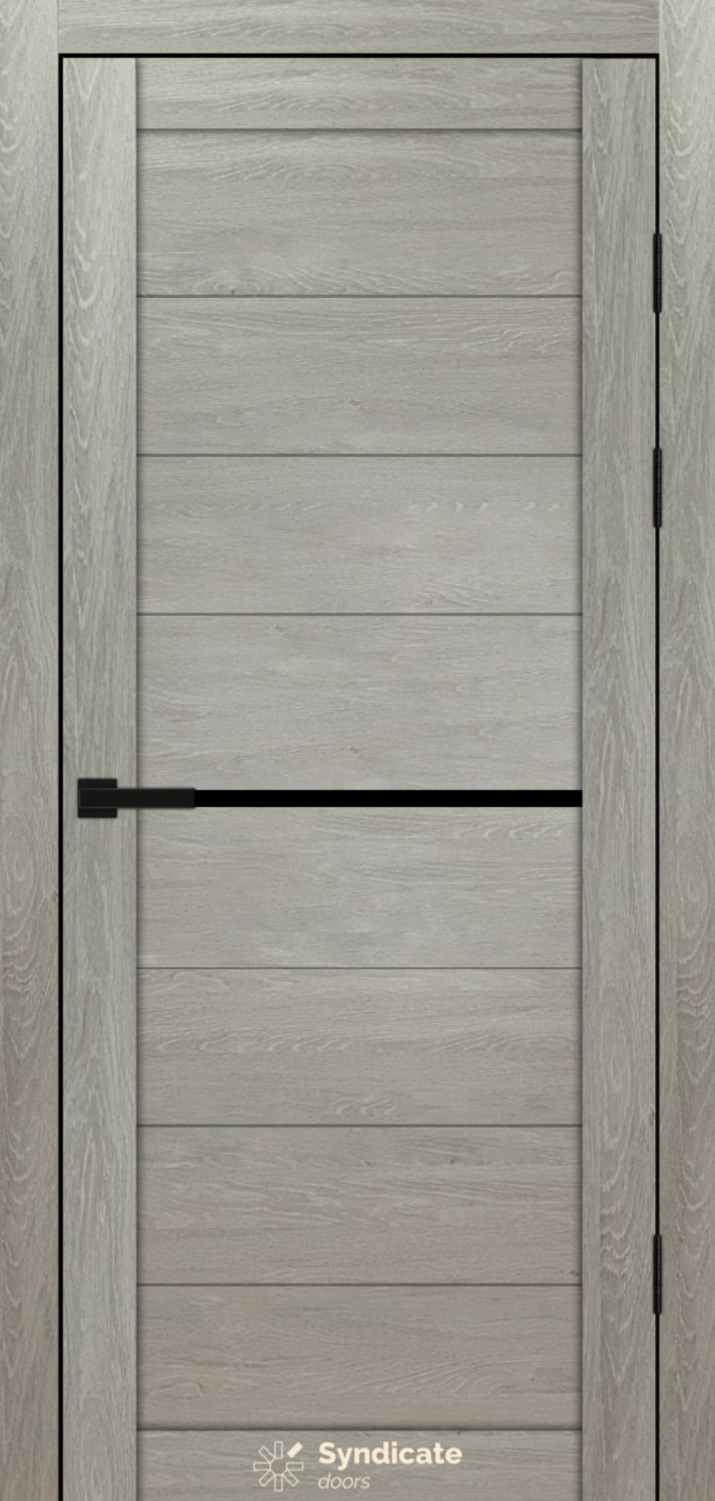 Міжкімнатні двері Syndicate Doors (40 мм)  PVC SD-129 Дуб ровера Чорне