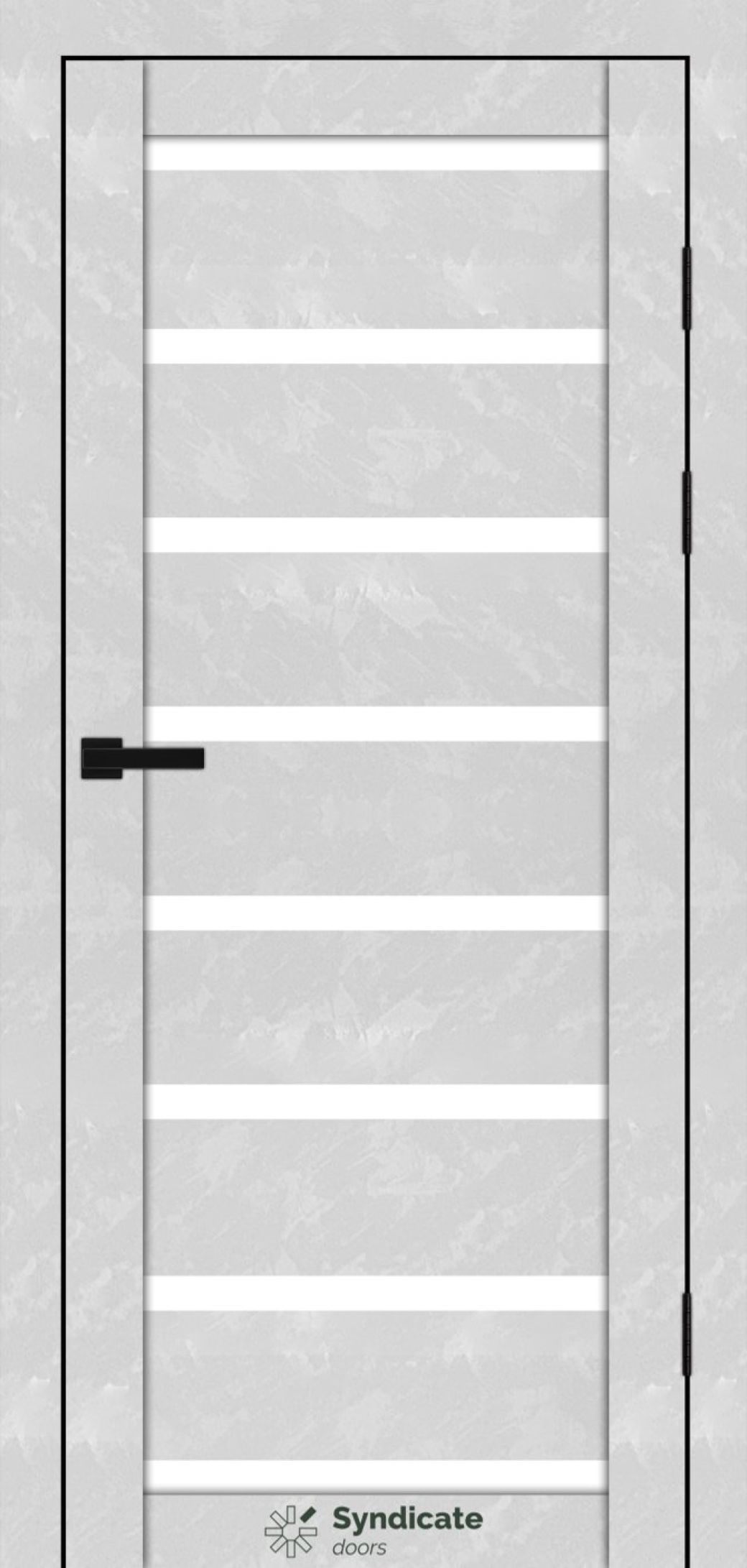Міжкімнатні двері Syndicate Doors (40 мм)  PVC SD-103 Бетон білий Сатин