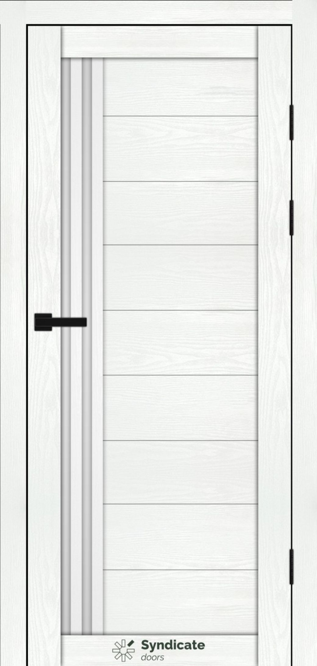 Міжкімнатні двері Syndicate Doors (40 мм)  PVC SD-135 Біла структура Сатин