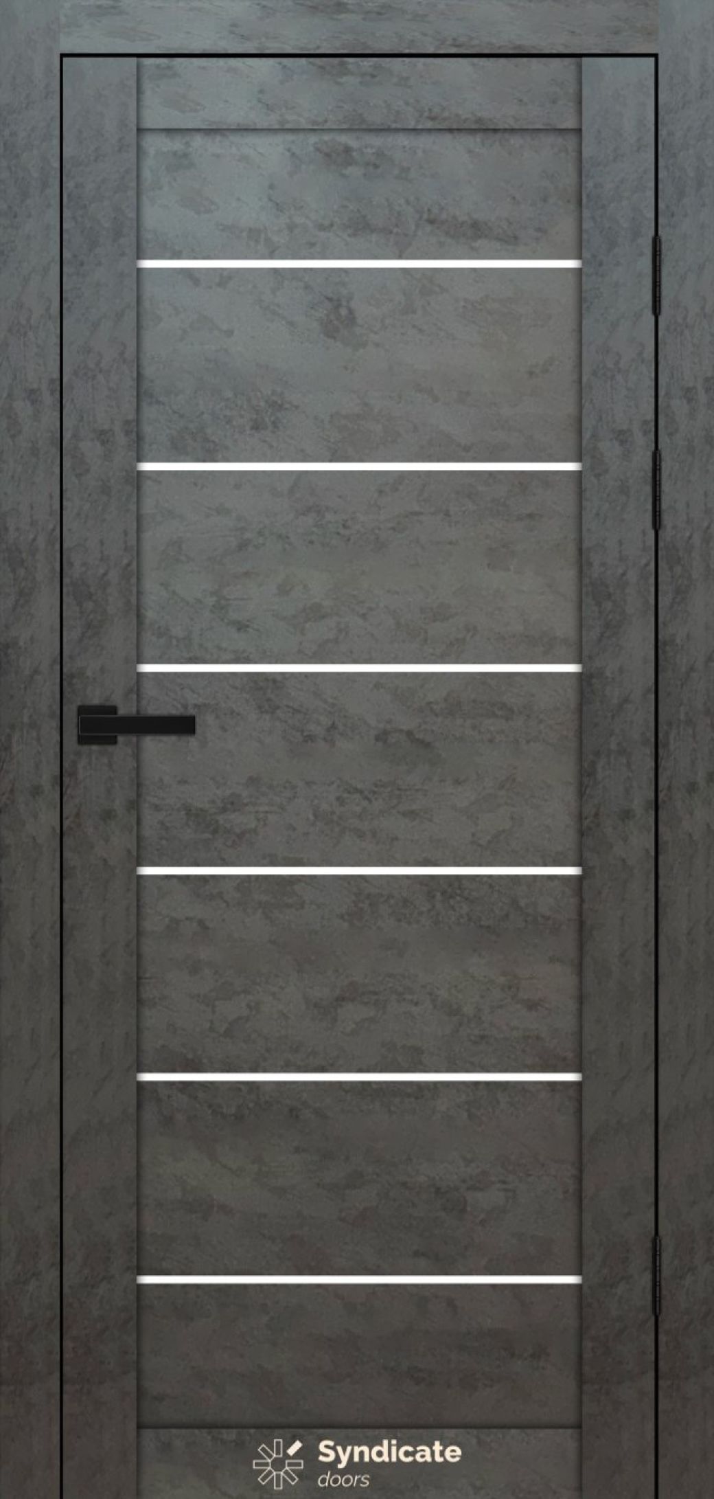 Міжкімнатні двері Syndicate Doors (40 мм)  PVC SD-108 Бетон темний Сатин