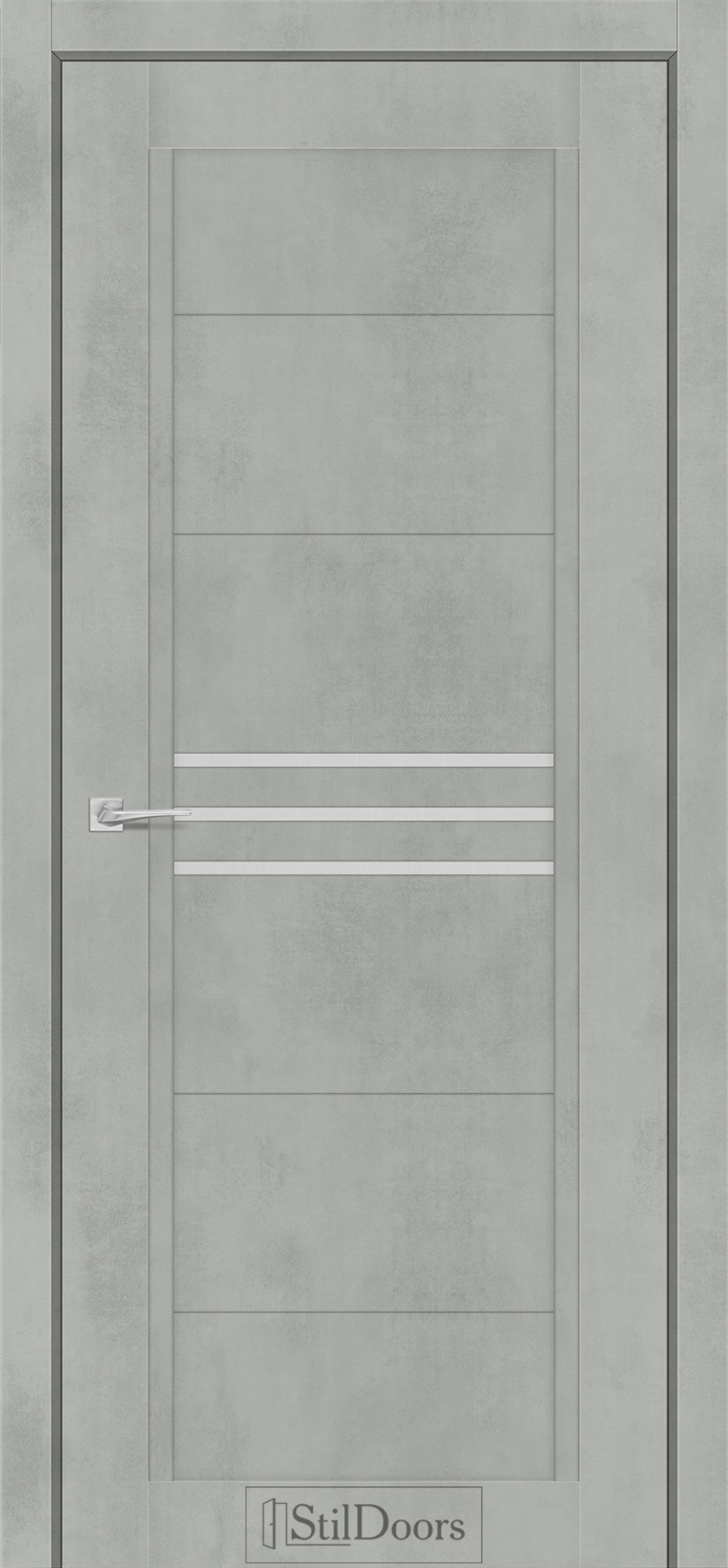 Міжкімнатні Двері StilDoors Ravello (40мм.) Бетон Тефра Сатин білий