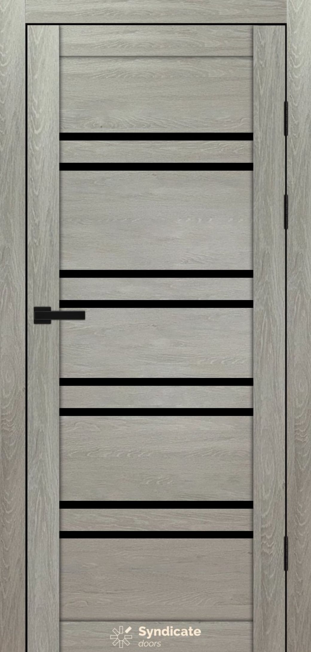Міжкімнатні двері Syndicate Doors (40 мм)  PVC SD-118 Дуб ровера Чорне