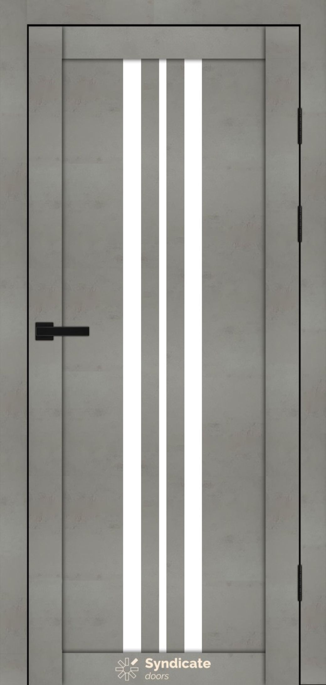 Міжкімнатні двері Syndicate Doors (40 мм)  PVC SD-107 Бетон світлий Сатин