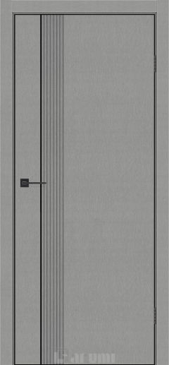 Міжкімнатні двері Darumi MODERN-01 (40 мм) Металевий грей глухе з алюмінієвим молдінгом та алюм. торцем + фрезерування
