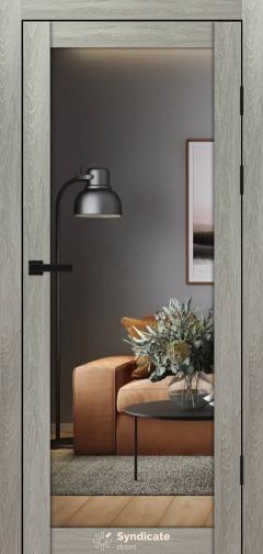 Міжкімнатні двері Syndicate Doors (40 мм)  PVC SD-137 Дуб ровера Дзеркало