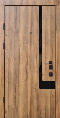 Вхідні двері Qdoors, колекція Авангард, Босфор Ак, дуб артізан/біла емаль