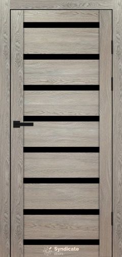 Міжкімнатні двері Syndicate Doors (40 мм)  PVC SD-103 Дуб натуральний Чорне