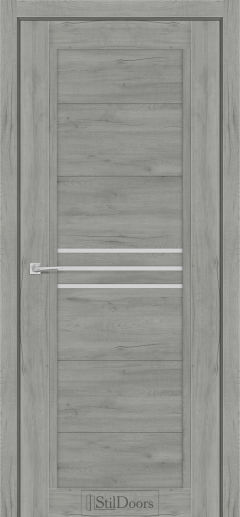 Міжкімнатні Двері StilDoors Ravello (40мм.) Дуб Платина Сатин білий