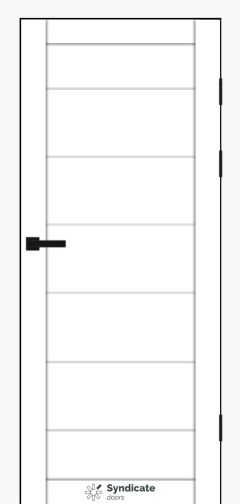 Міжкімнатні двері Syndicate Doors (40 мм)  PVC SD-108 Білий оксамит Сатин