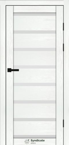 Міжкімнатні двері Syndicate Doors (40 мм)  PVC SD-104 Біла структура Сатин