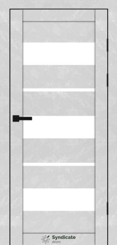 Міжкімнатні двері Syndicate Doors (40 мм)  PVC SD-105 Бетон білий Сатин