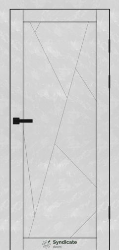 Міжкімнатні двері Syndicate Doors (40 мм)  PVC SD-171 Бетон білий Глухе