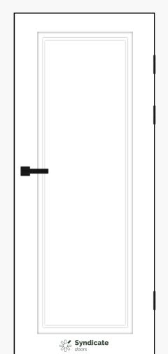 Міжкімнатні двері Syndicate Doors (40 мм)  PVC SD-472 Білий оксамит Глухе