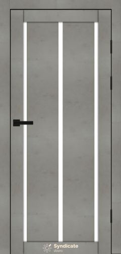 Міжкімнатні двері Syndicate Doors (40 мм)  PVC SD-128 Бетон світлий Сатин
