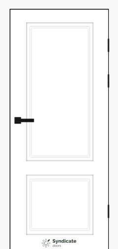Міжкімнатні двері Syndicate Doors (40 мм)  PVC SD-473 Білий оксамит Глухе