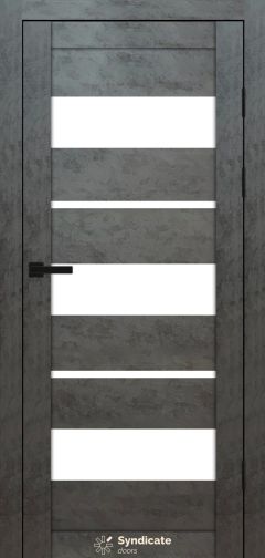 Міжкімнатні двері Syndicate Doors (40 мм)  PVC SD-105 Бетон темний Сатин