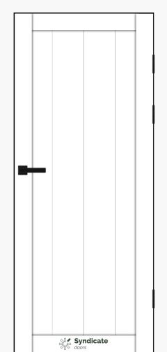 Міжкімнатні двері Syndicate Doors (40 мм)  PVC SD-115 Білий оксамит Глухе