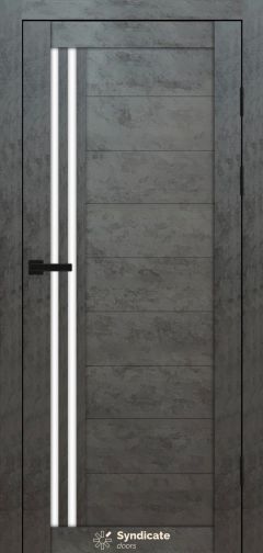 Міжкімнатні двері Syndicate Doors (40 мм)  PVC SD-135 Бетон темний Сатин