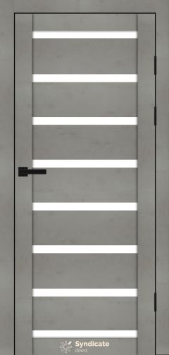 Міжкімнатні двері Syndicate Doors (40 мм)  PVC SD-103 Бетон світлий Сатин