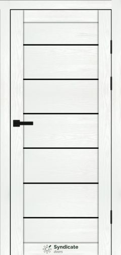 Міжкімнатні двері Syndicate Doors (40 мм)  PVC SD-108 Біла структура Чорне
