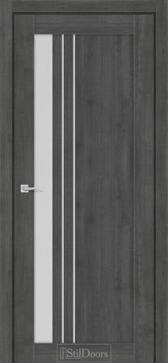 Міжкімнатні Двері StilDoors Bellano (40мм.) Дуб Смокі Сатин білий