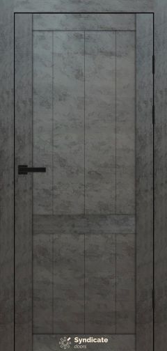 Міжкімнатні двері Syndicate Doors (40 мм)  PVC SD-116 Бетон темний Глухе