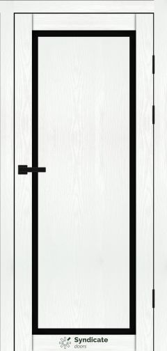 Міжкімнатні двері Syndicate Doors (40 мм)  PVC SD-113 Біла структура Чорне