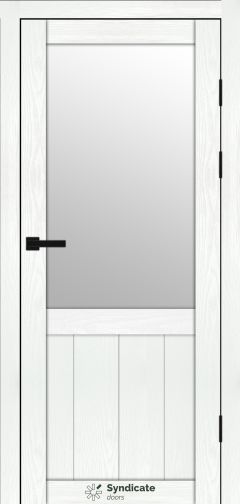 Міжкімнатні двері Syndicate Doors (40 мм)  PVC SD-138 Біла структура Сатин