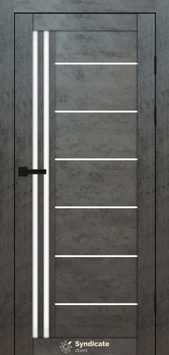 Міжкімнатні двері Syndicate Doors (40 мм)  PVC SD-114 Бетон темний Сатин