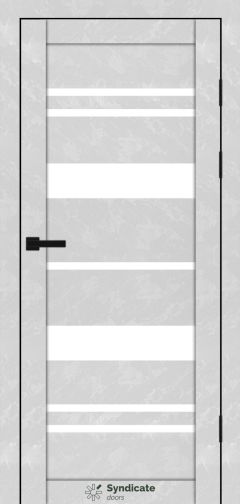 Міжкімнатні двері Syndicate Doors (40 мм)  PVC SD-104 Бетон білий Сатин