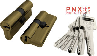 Циліндровий механізм R600/70 mm (30+10+30) AB бронза 5 кл. FUARO (з індивідуальним ключем)