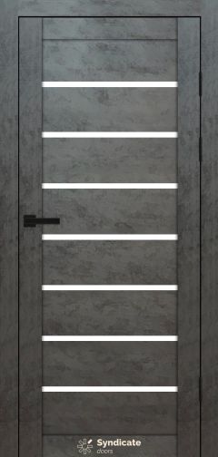 Міжкімнатні двері Syndicate Doors (40 мм)  PVC SD-102 Бетон темний Сатин