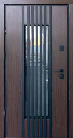 Вхідні двері Qdoors, Berez Street Plus, REGOLA, дуб23/дуб 23, ручка труба квардат чорна