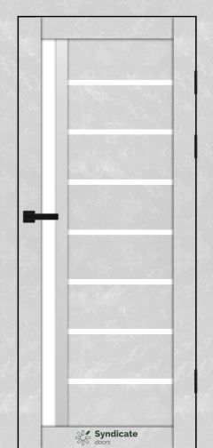 Міжкімнатні двері Syndicate Doors (40 мм)  PVC SD-101 Бетон білий Сатин