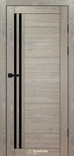 Міжкімнатні двері Syndicate Doors (40 мм)  PVC SD-135 Дуб натуральний Чорне
