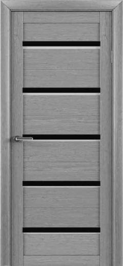 Міжкімнатні двері LuxDoors (40мм), LuxDoors Flora, ясен димчастий, Чорне