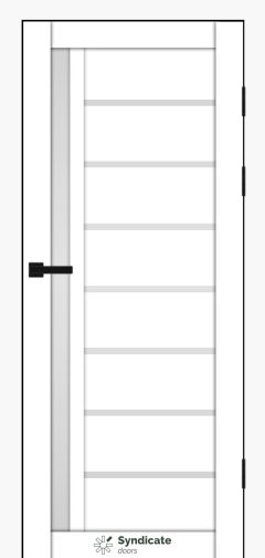 Міжкімнатні двері Syndicate Doors (40 мм)  PVC SD-101 Білий оксамит Сатин