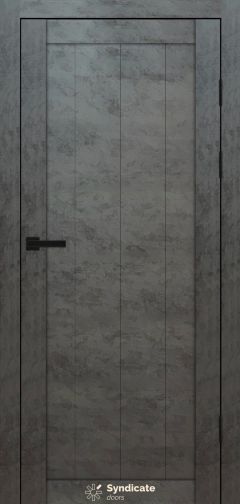 Міжкімнатні двері Syndicate Doors (40 мм)  PVC SD-115 Бетон темний Глухе