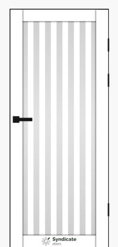 Міжкімнатні двері Syndicate Doors (40 мм)  PVC SD-125 Білий оксамит Сатин