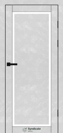 Міжкімнатні двері Syndicate Doors (40 мм)  PVC SD-113 Бетон білий Сатин