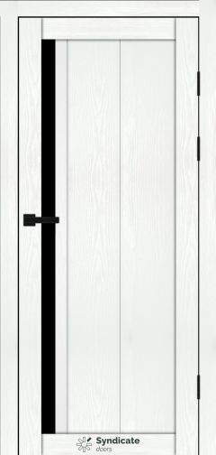 Міжкімнатні двері Syndicate Doors (40 мм)  PVC SD-124 Біла структура Чорне