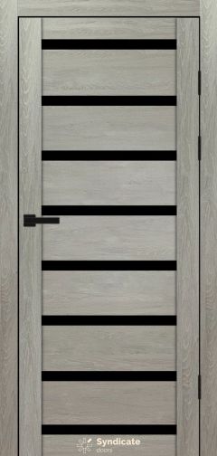 Міжкімнатні двері Syndicate Doors (40 мм)  PVC SD-104 Дуб ровера Чорне