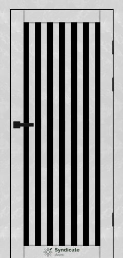 Міжкімнатні двері Syndicate Doors (40 мм)  PVC SD-125 Бетон білий Чорне