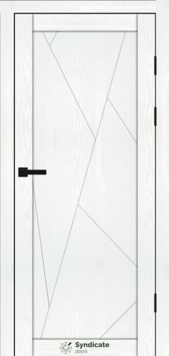Міжкімнатні двері Syndicate Doors (40 мм)  PVC SD-171 Біла структура Глухе