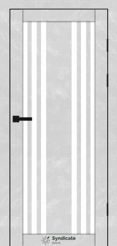 Міжкімнатні двері Syndicate Doors (40 мм)  PVC SD-126 Бетон білий Сатин